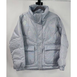 Nap Loungewear Goose Down Blue Metallic Puffer Size‎ Medium